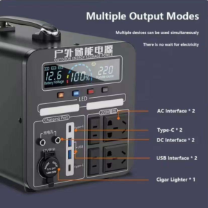 High-Capacity Portable Power Station 3000W 220V Lithium-Ion Battery for Home Use.