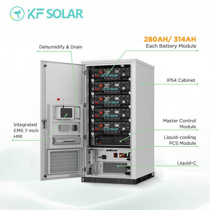 KFSOLAR 261.2KWH Industrial & Commercial Energy Storage Cabinet - 图片 4
