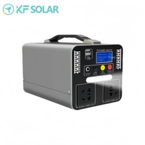 300W Portable Power Station for Home Use: Solar Lithium Backup Battery Pack with MPPT Controller, Jump Starter, and Flashlight.